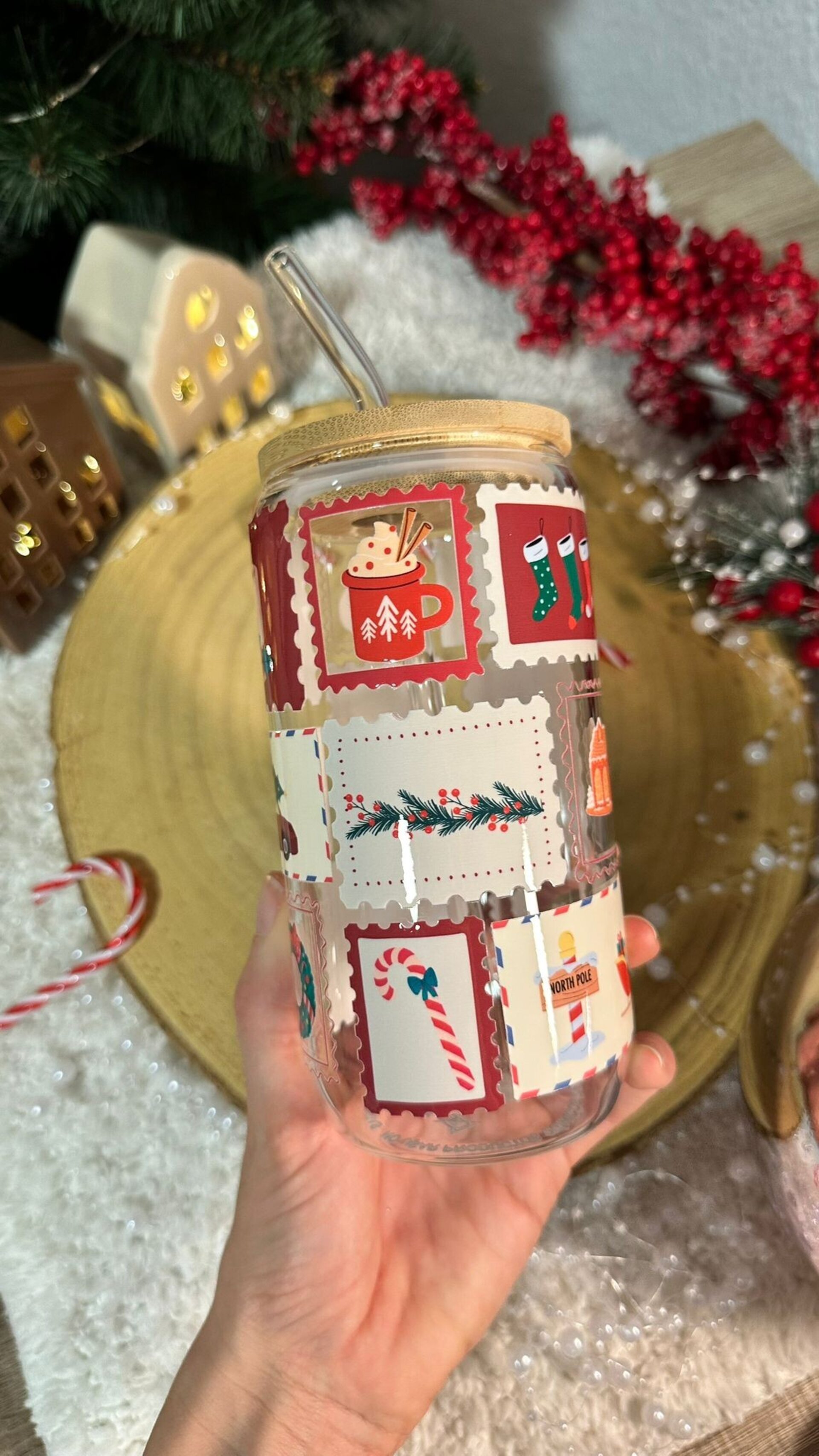 VASO "POSTALES NAVIDEÑAS" - 1