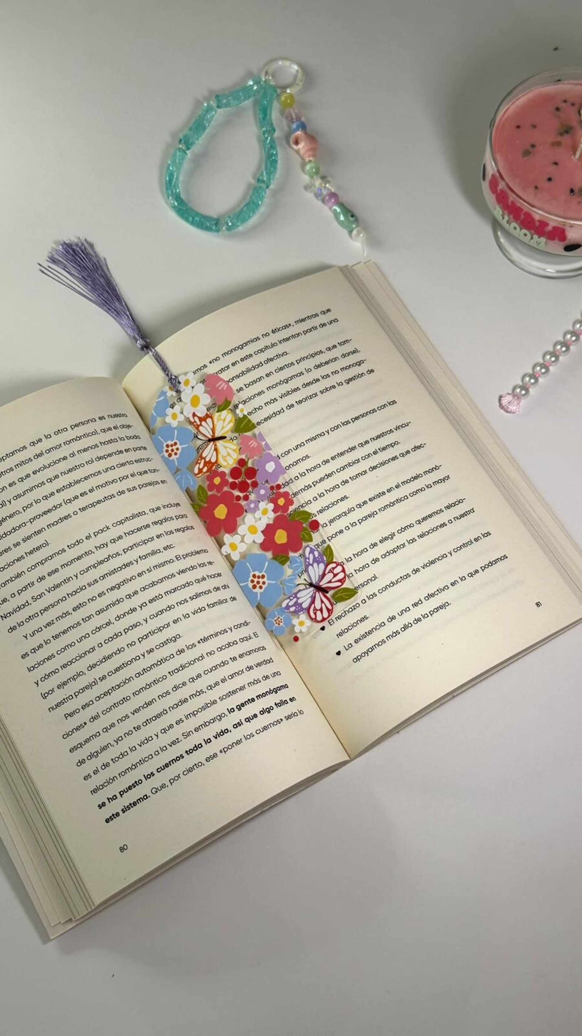 Marcapáginas "Flores Y Mariposas" - 1